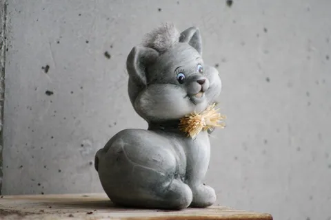 无花果，猫，装饰，小猫，花园，坐，玩具