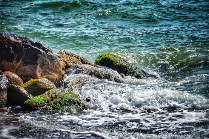 大海，水，海滩，湖泊，岩，海岸，石头