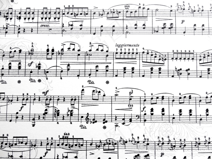 音乐，Notenblatt，时钟，序列，八度