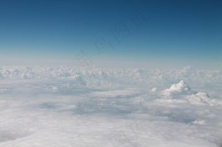 云层之上，天空，白色，飞机，蓝色