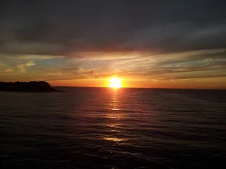 日出，海洋，意见，海滩，太阳，景观，早上