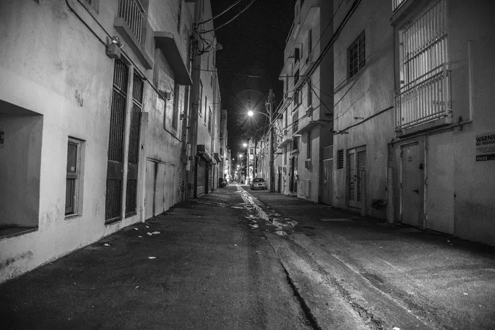 迈阿密海滩，街，夜，步行，城市，建筑物，黄昏