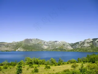 湖泊，风景，山脉