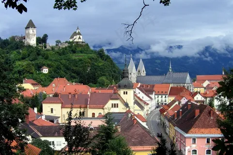 弗里萨赫，城市，城堡，克恩顿州，建筑