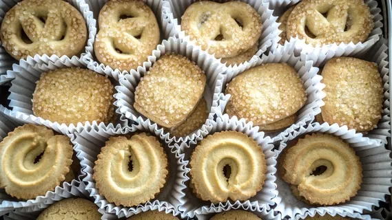 丹麦黄油饼干，饼干，黄油，圣诞节