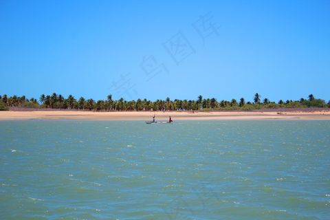 椰子树，Mar，Ceu，海滩，Sol，假期，日落