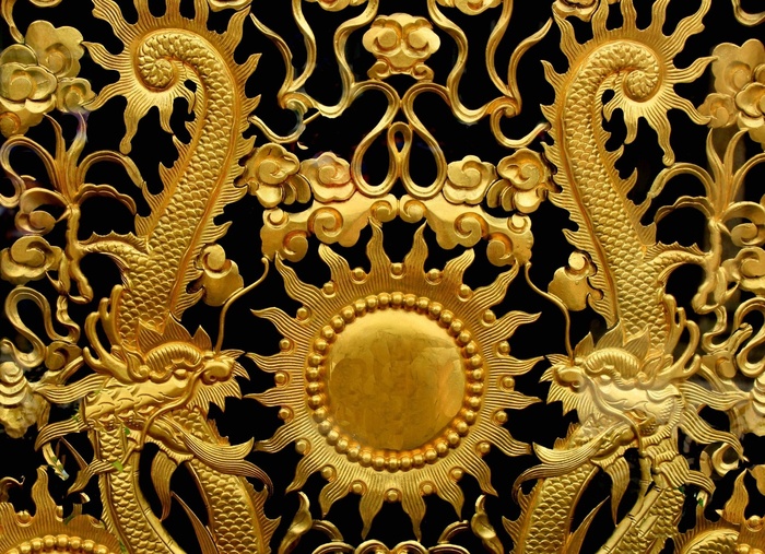金太阳，黄金，装饰，墙，鸟，装饰