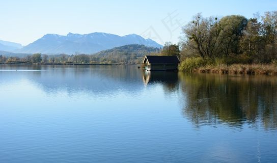 基姆湖，景观，自然，湖泊，水，蓝色，天空