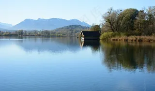 基姆湖，景观，自然，湖泊，水，蓝色，天空
