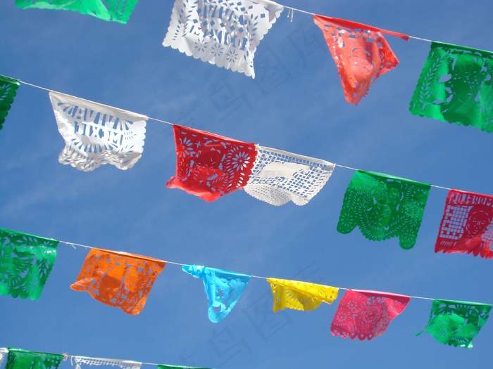 横幅，颜色，纸，多彩，天空