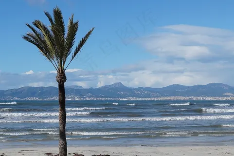 马略卡岛，冬季，帕尔马海滩