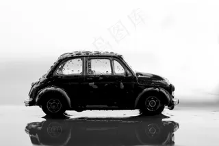 微型，汽车，特写，水，滴