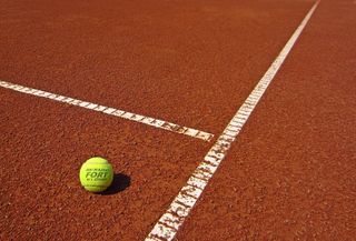 体育，网球，球，户外，游戏，播放，矿渣场