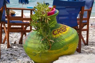 夏天，太阳，海滩，海，水，陶瓷，小酒馆