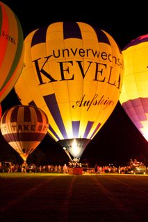 热气球，天空，发光，气球，飞，漂浮