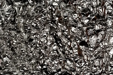 铝箔，黑暗，皱巴巴，结构，质地