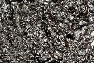 铝箔，黑暗，皱巴巴，结构，质地