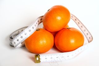 橙色，水果，吃，卷尺，米，重量