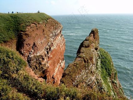 Helgoland，岛，海岛，悬崖，Lummenfelsen