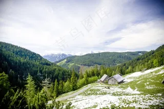 高山，山，山，景观，山间小屋