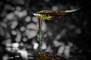 勺子，金，食品，黄色，糖，甜点，闪亮，表