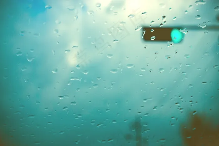 塔比莎，雨滴，非，交通灯，窗口