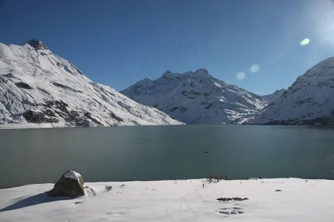 西尔夫雷塔,水库,冬天 西尔夫雷塔,水库,冬天