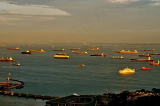 船，水，暮光之城，新加坡，旅行，船舶