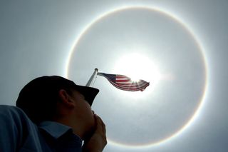 水手，国旗，太阳，晕，符号，光学，美国