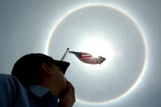 水手，国旗，太阳，晕，符号，光学，美国