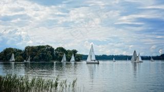 帆船，靴子，帆，湖泊，水，水上运动