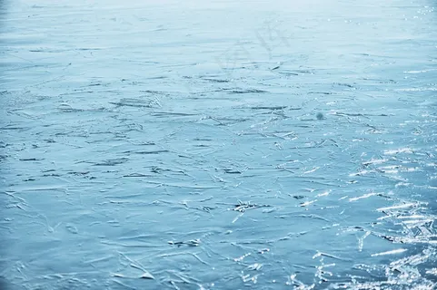 冰，湖，冬天，冷，冻结