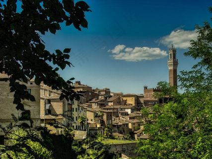 比萨，意大利，村庄，镇，城市，地中海