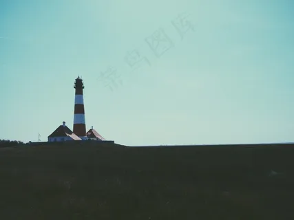 灯塔，德国，Westerhever，著名，目的地