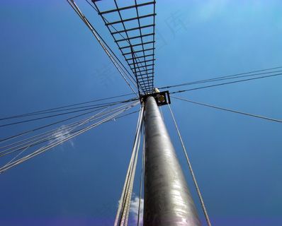 线，蓝色，船，风帆，观点，观点