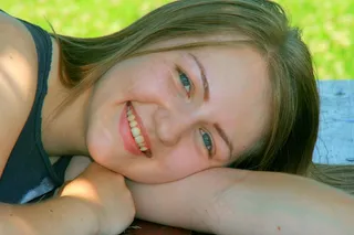 女孩，肖像，金发，美