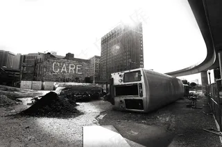 巷道,城市街道,巴士,火车,钢笔画,黑色和白色城市火车金属