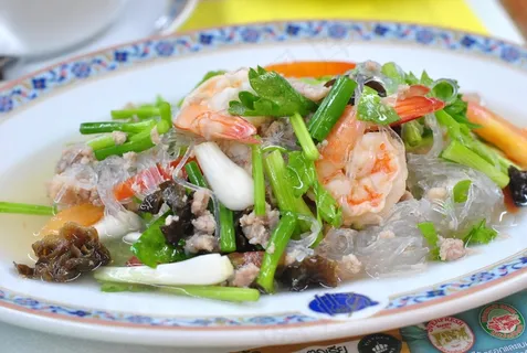 粉丝沙拉,泰国美食,菜 粉丝沙拉,泰国美食,菜
