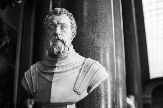 雕像，光，照明，黑色和白色，凡尔赛宫