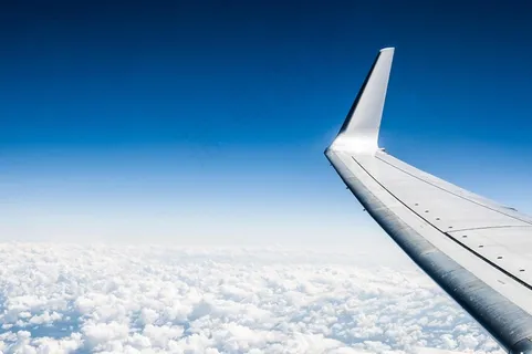 飞机，机翼，云，天空，高度