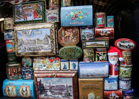 姜饼罐，易拉罐，圣诞节罐，纽伦堡