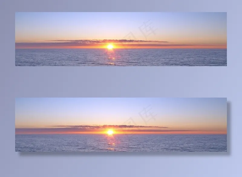 日落，午夜的太阳，海，天空，云，挪威