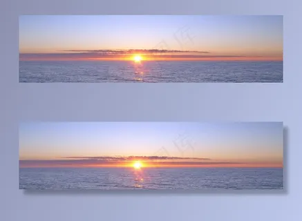 日落，午夜的太阳，海，天空，云，挪威