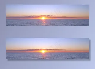 日落，午夜的太阳，海，天空，云，挪威