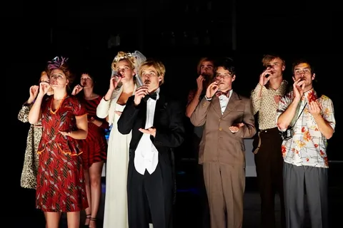 人，戏剧，服装，表演，表演，舞台