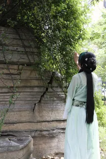 模型，古代服装，苗条，女人，亚洲，后