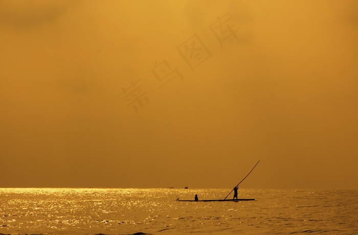 海洋，橙色，水，天空，地平线，海，越南，船