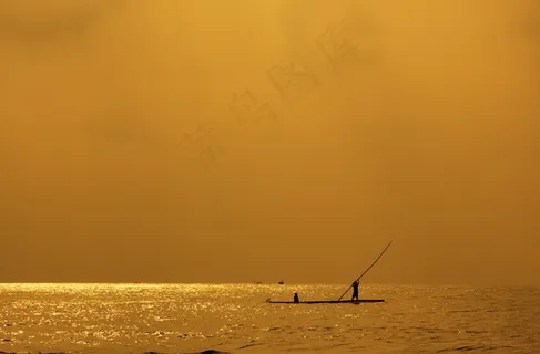 海洋，橙色，水，天空，地平线，海，越南，船
