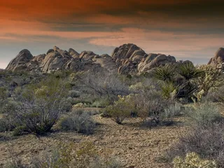 莫哈韦沙漠，沙漠，加利福尼亚州，岩石，巨石，花岗岩
