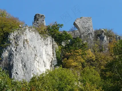 Burgruine,废墟Hohengerhausen,废墟,城堡 Burgruine,废墟Hohengerhausen,废墟,城堡